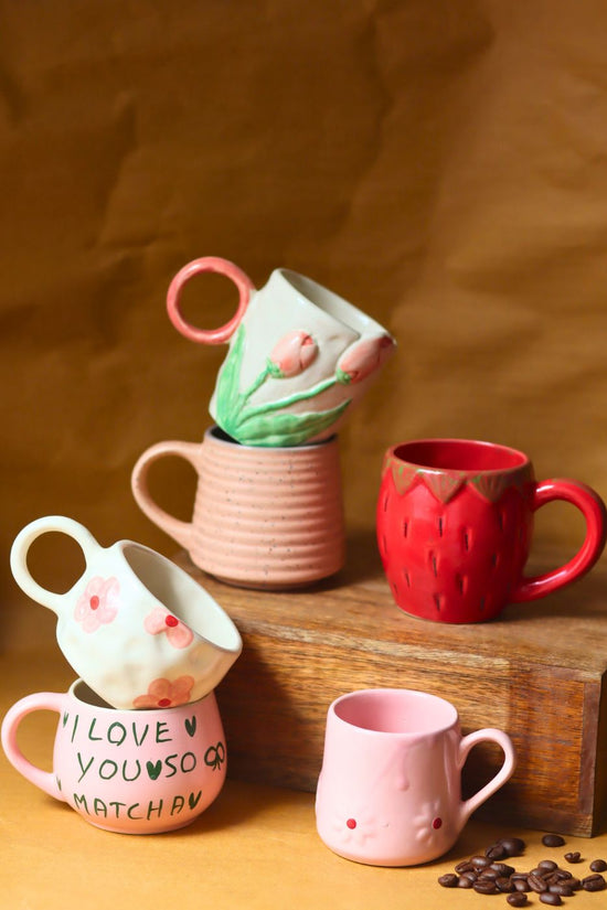 Set of 6 Morning Mood Mugs combo (for the price of 5) made by ceramic