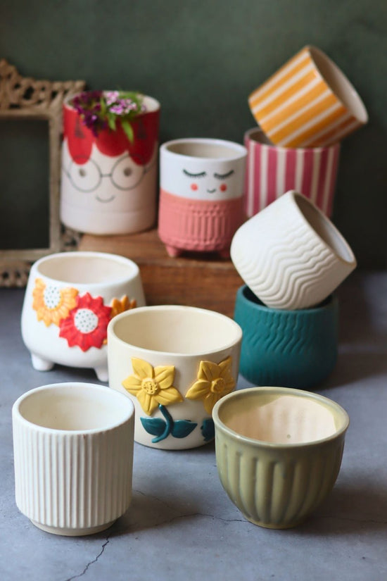 Handmade Set of 10 Nature's Embrace Planters (for the price of 5)