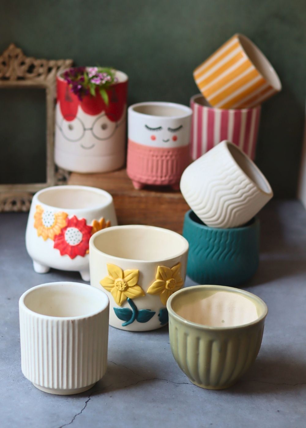 Handmade Set of 10 Nature's Embrace Planters (for the price of 5)