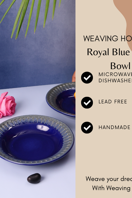 Royal blue pasta bowl signification