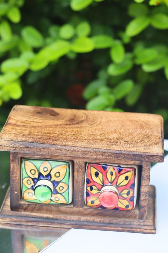 handmade Wooden Decor Drawer – Artistic Bloom