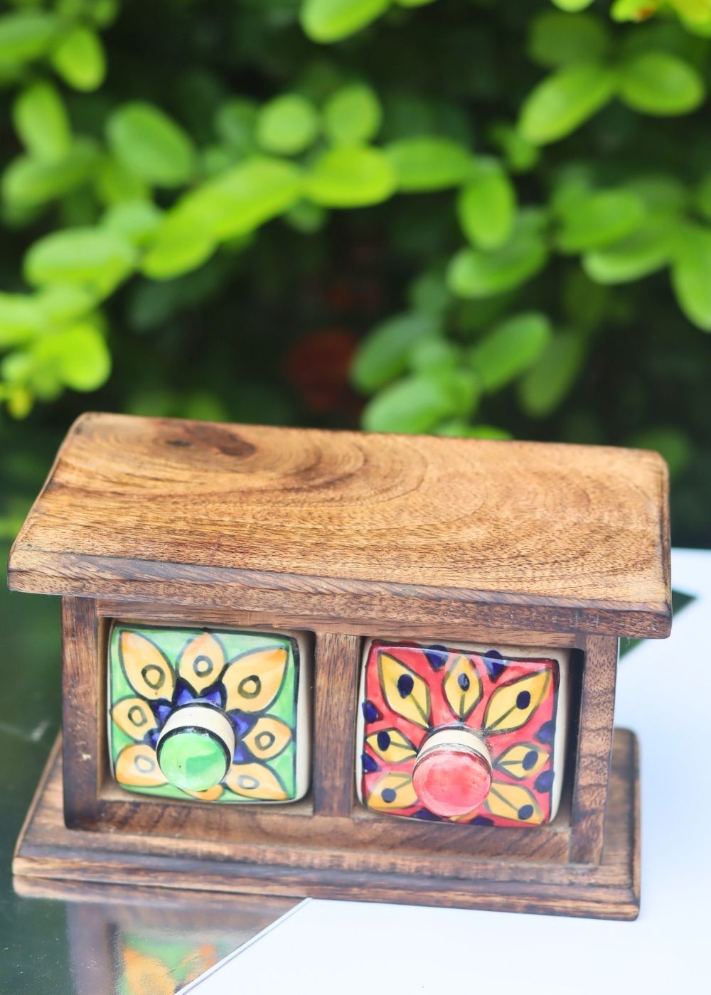 handmade Wooden Decor Drawer – Artistic Bloom