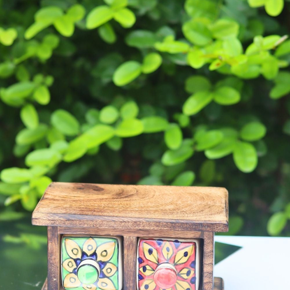 Wooden Decor Drawer – Artistic Bloom made by wooden