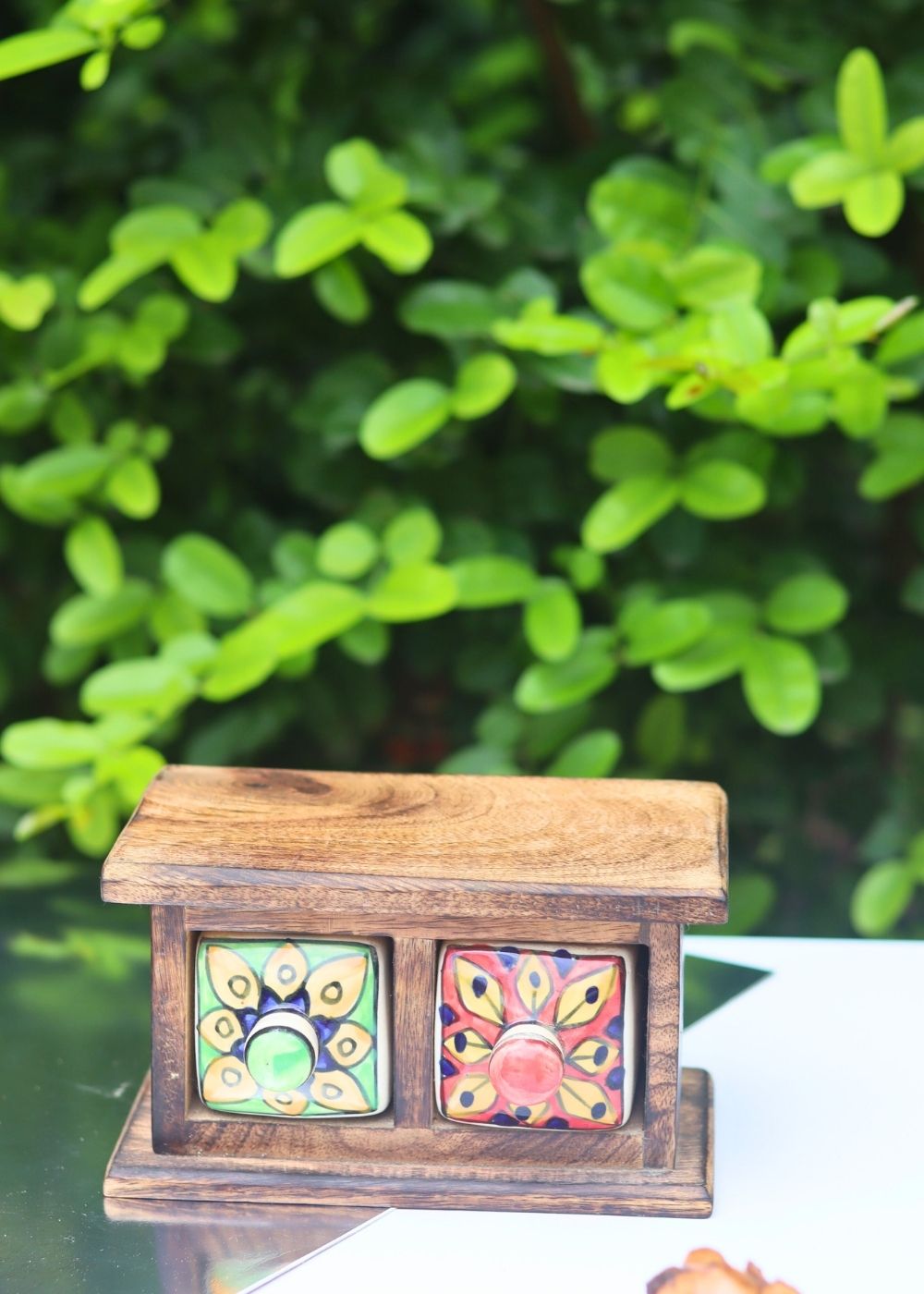 Wooden Decor Drawer – Artistic Bloom made by wooden