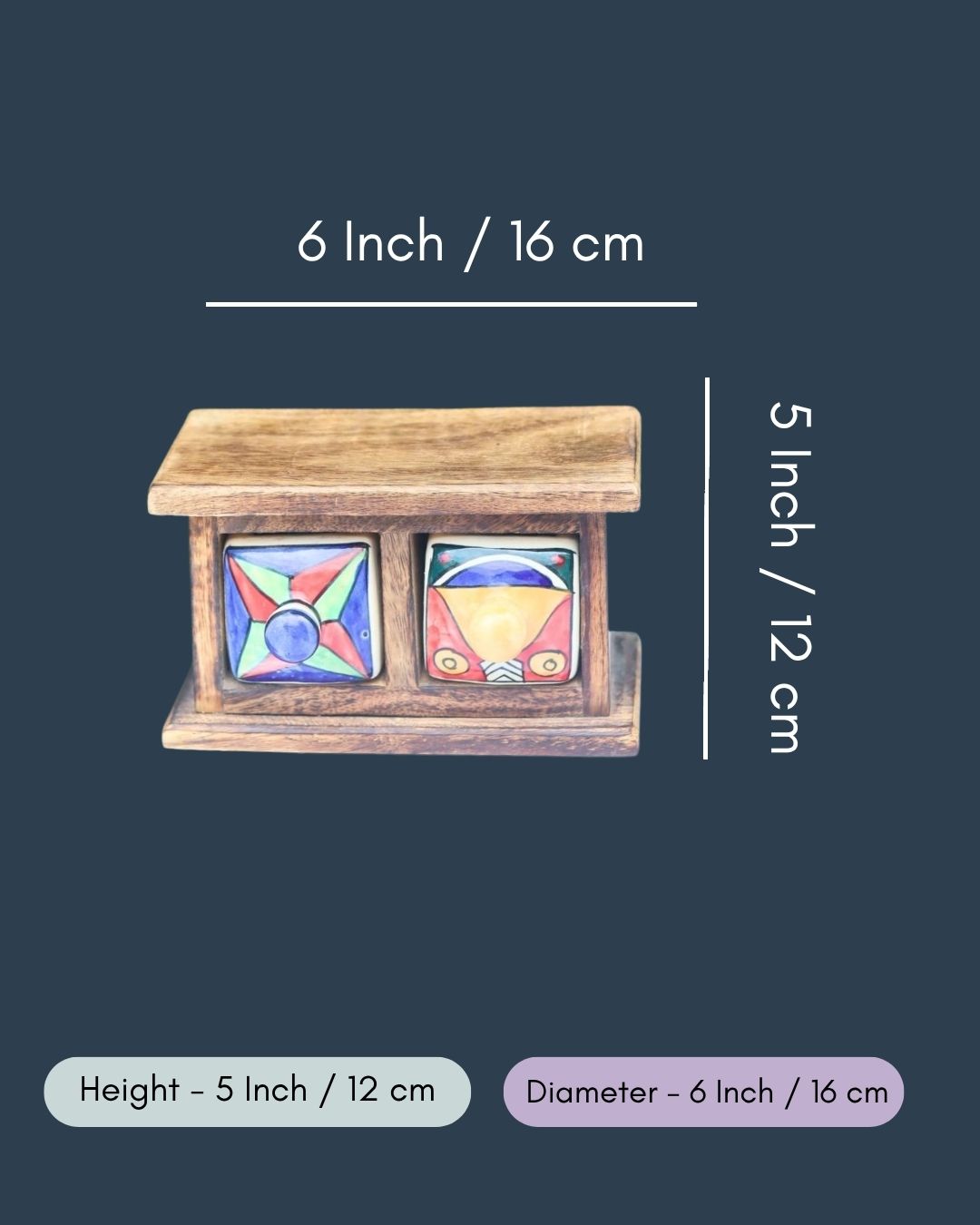 Wooden Decor Drawer – Abstract Aura