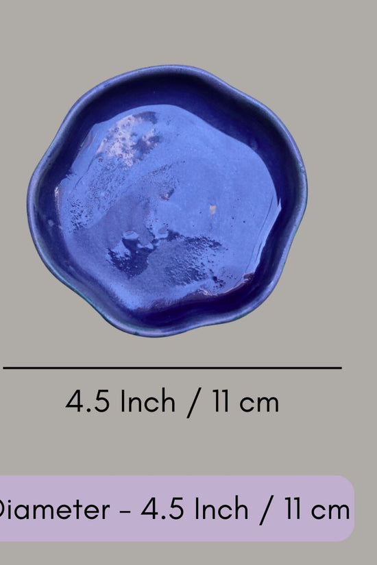 Royal Blue Handmade Dessert Plate