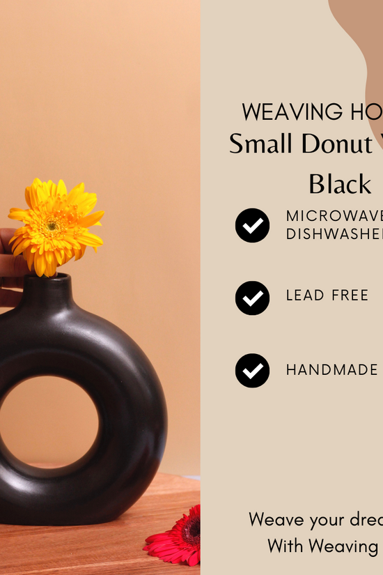 Handmade ceramic donut vase specification