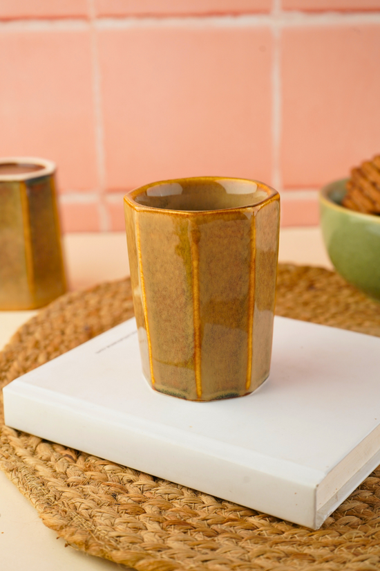 mustard chai kulhad made by ceramic 