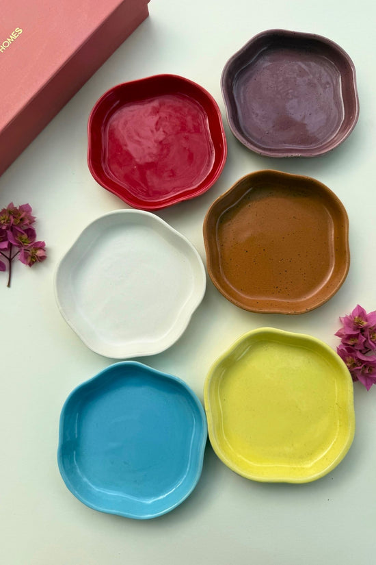 Set of 6 Neutral Handmade Dessert Plates (for the price of 5)