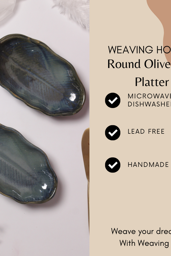 Round olive leaf platter signification