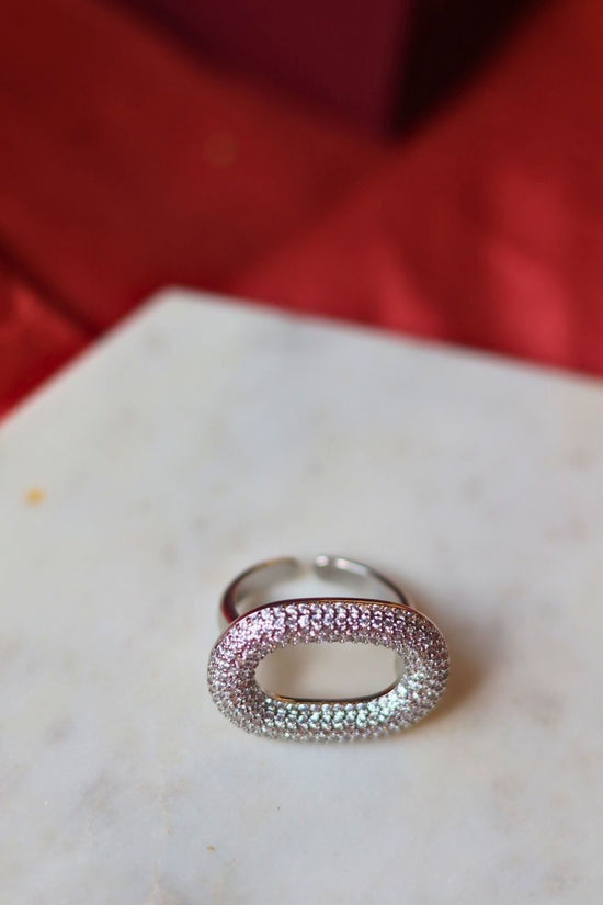 Anti tarnish Serene Oval Ring - Silver