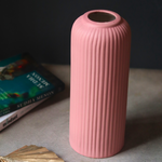 Decorative pink ceramic flower pot - tall