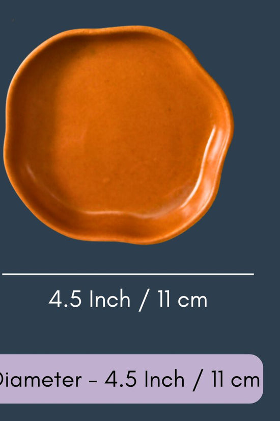 Rust Handmade Dessert Plate