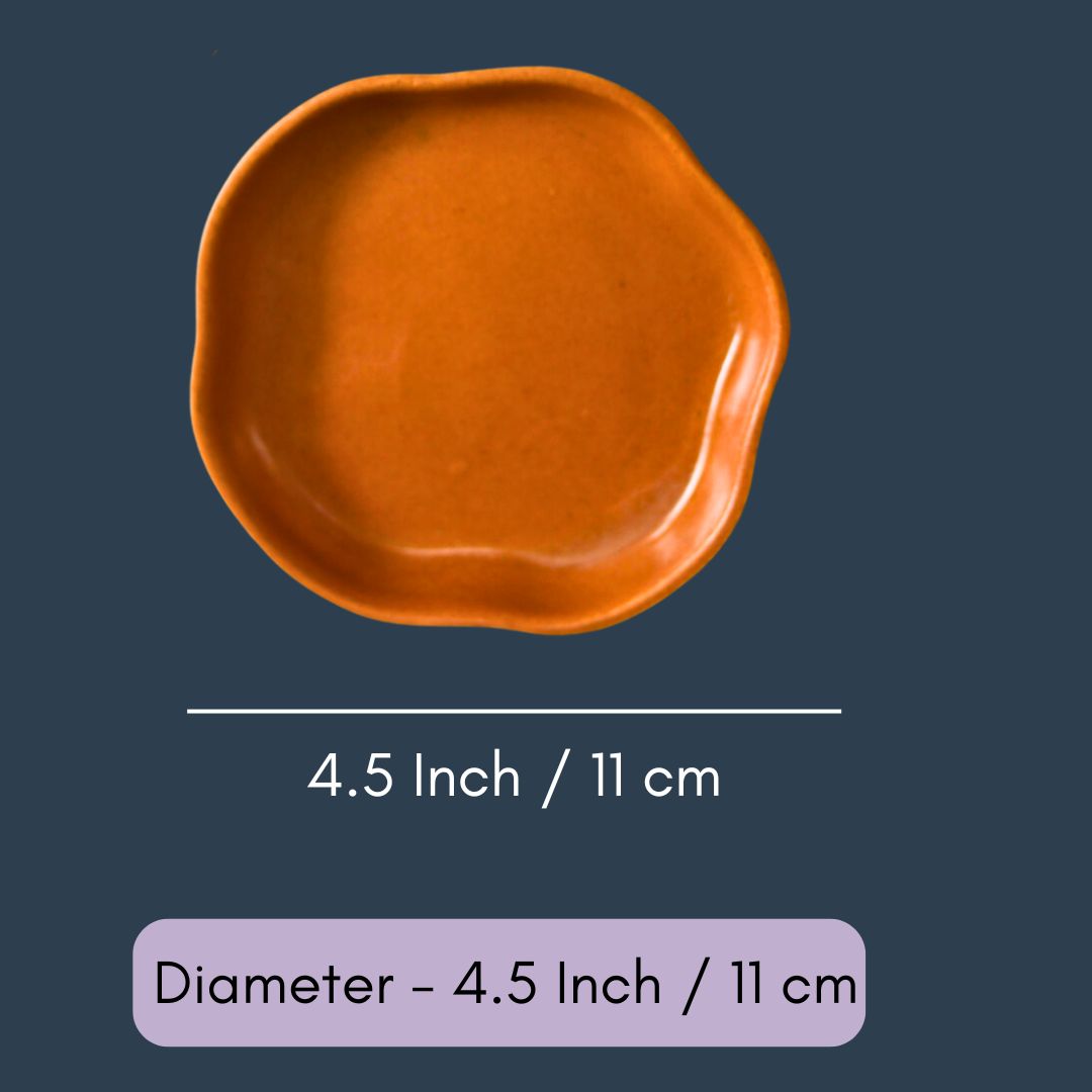 Rust Handmade Dessert Plate