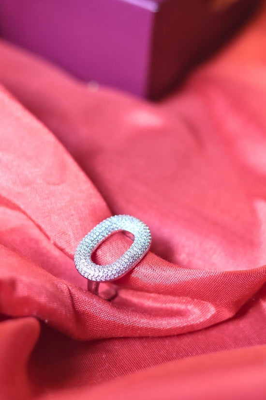 Serene Oval Ring - Silver handmade in India