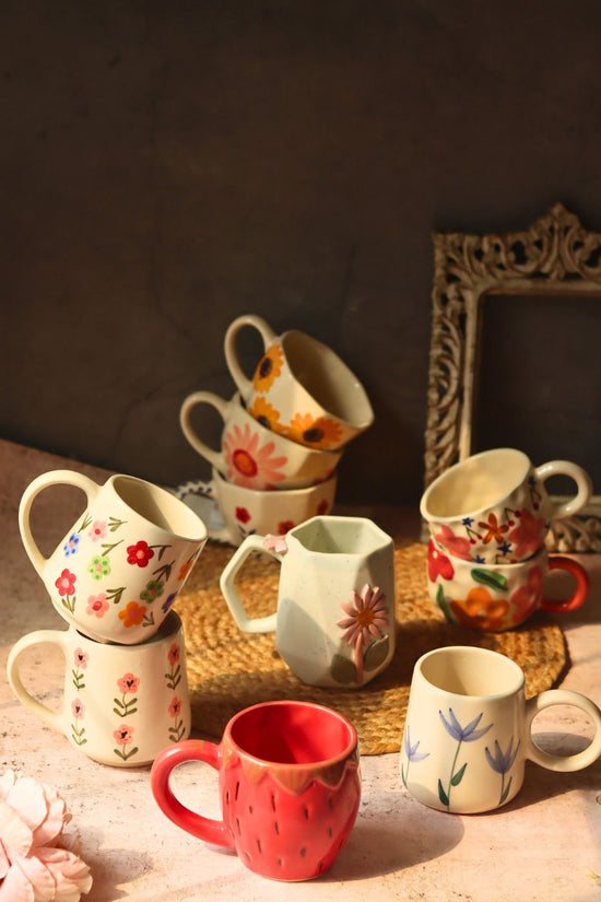 Set of 10 Floret Charm Mugs (for the price of 7) with premium quality material