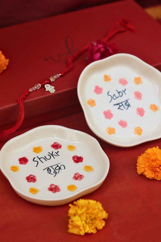 Sabr & Shukr Handmade Dessert plate Rakhi Gift box