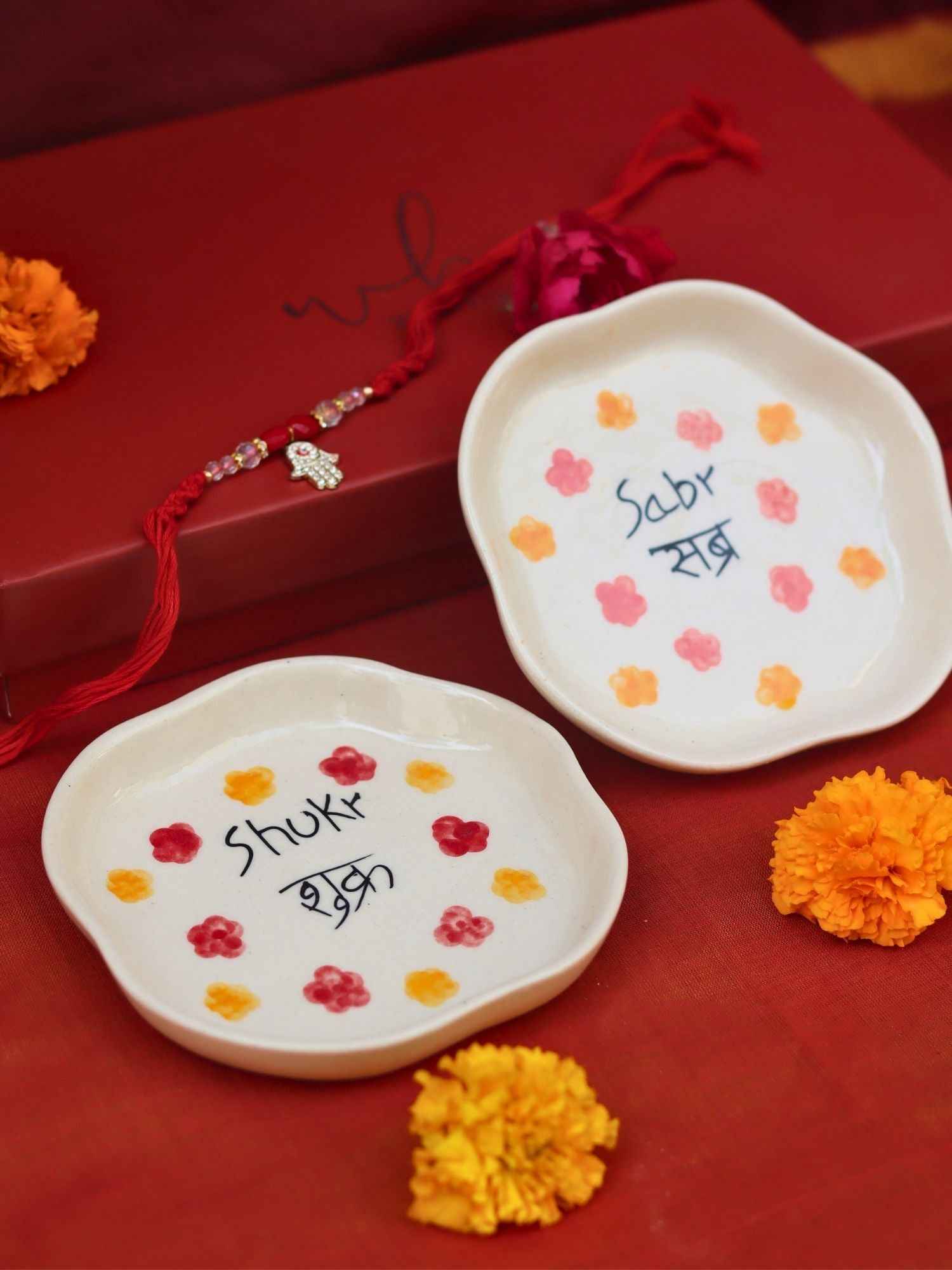 Sabr & Shukr Handmade Dessert plate Rakhi Gift box