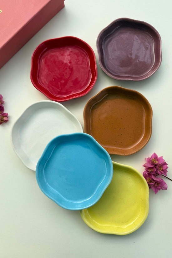 Set of 6 Neutral Handmade Dessert Plates (for the price of 5)