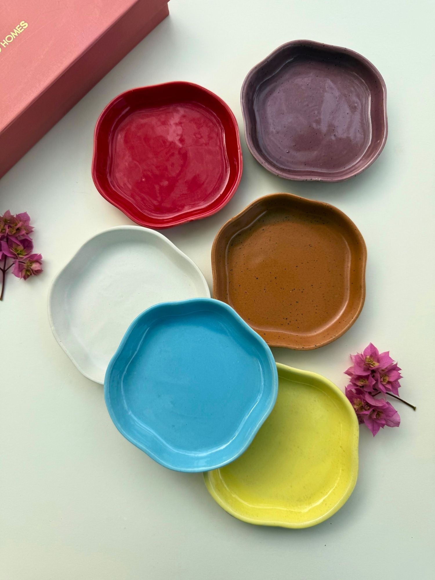 Set of 6 Neutral Handmade Dessert Plates (for the price of 5)