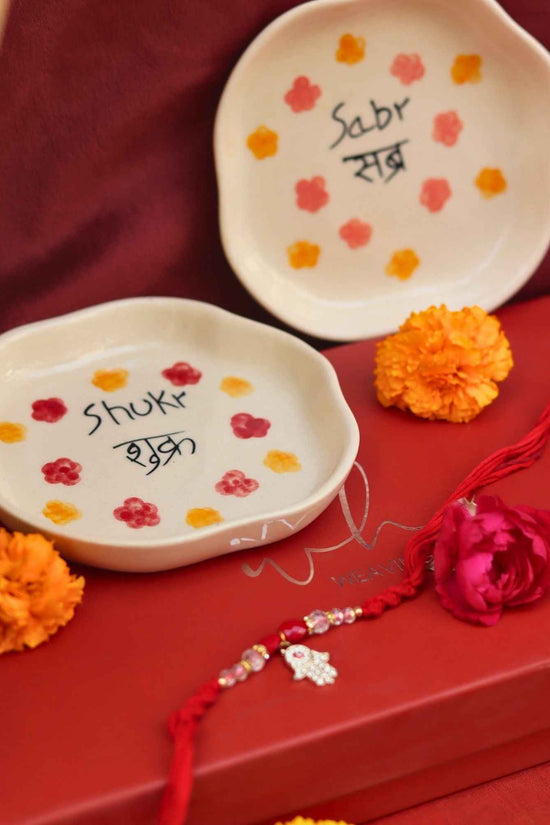 Sabr & Shukr Handmade Dessert plate Rakhi Gift box