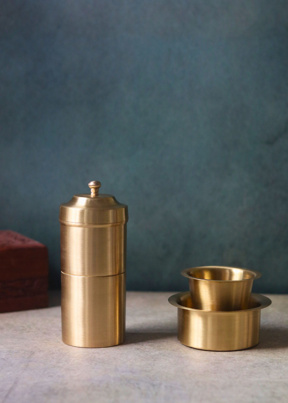 Brass coffee filter & dabara set