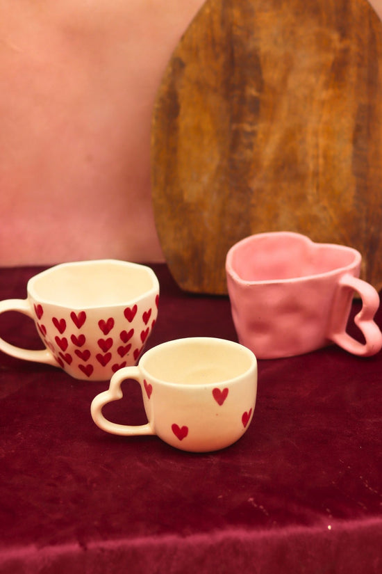 Set of 3 - Heartblush Mugs made by ceramic