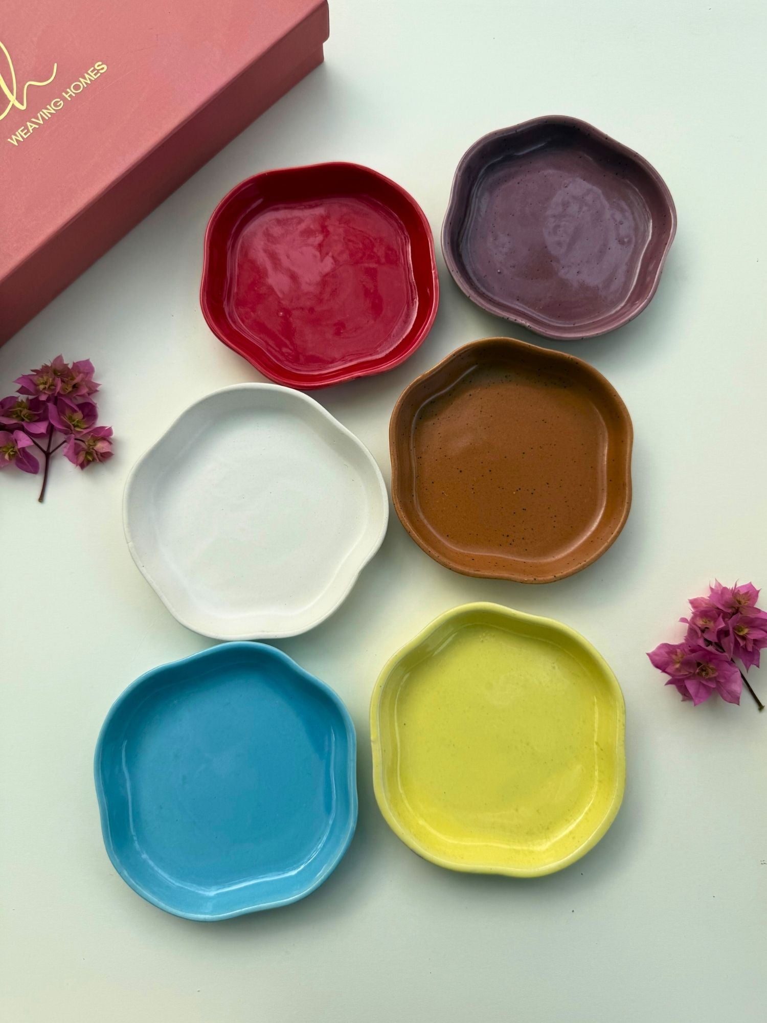 Set of 6 Neutral Handmade Dessert Plates (for the price of 5)