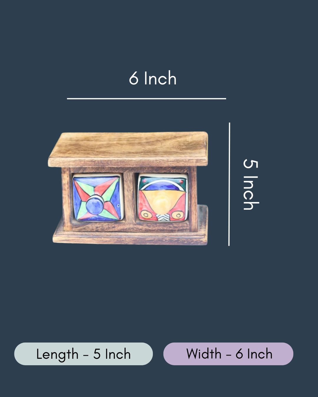 Wooden Decor Drawer – Abstract Aura