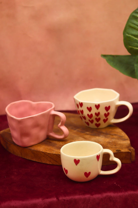 Set of 3 - Heartblush Mugs with premium quality material