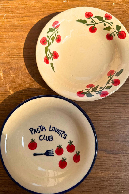 handmade Set of 2 - Cherry Fields & Pasta Lovers Pasta Plate Combo