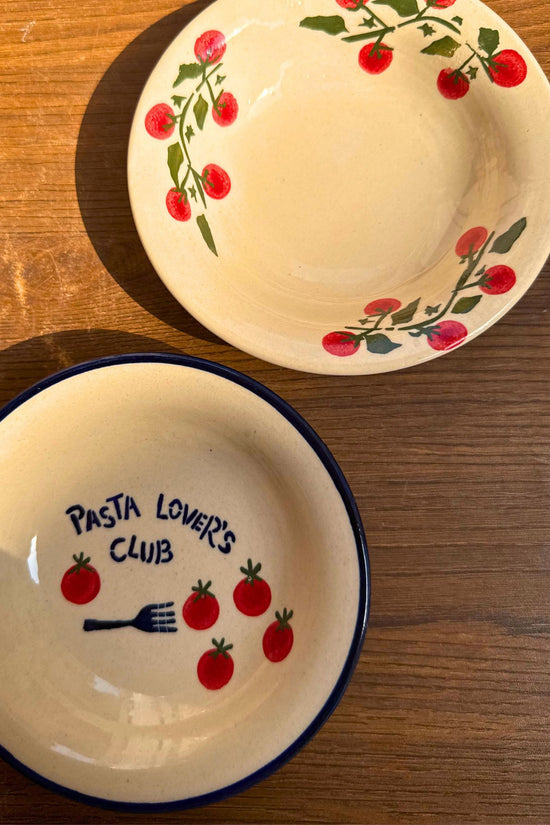 Set of 2 - Cherry Fields & Pasta Lovers Pasta Plate Combo made by ceramic