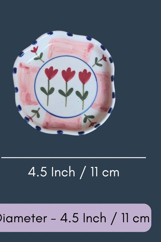 Peony Handmade Dessert Plate
