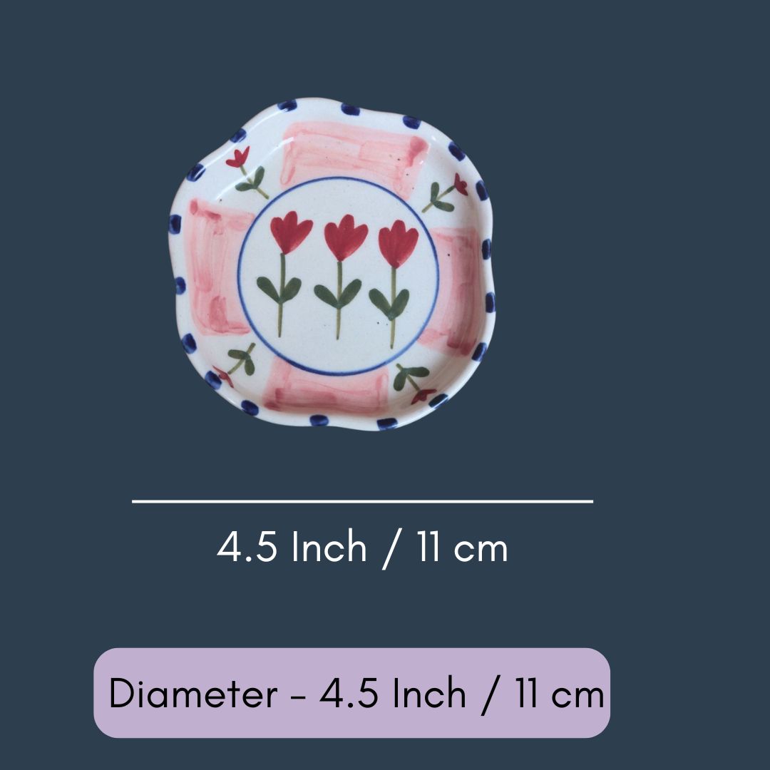 Peony Handmade Dessert Plate