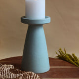 Sky Blue Pillar Candle Holder - Large with premium quality material