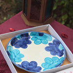 Handmade Blue Floral Plate in a Gift Box