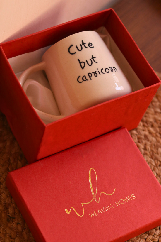 handmade cute but capricorn mug
