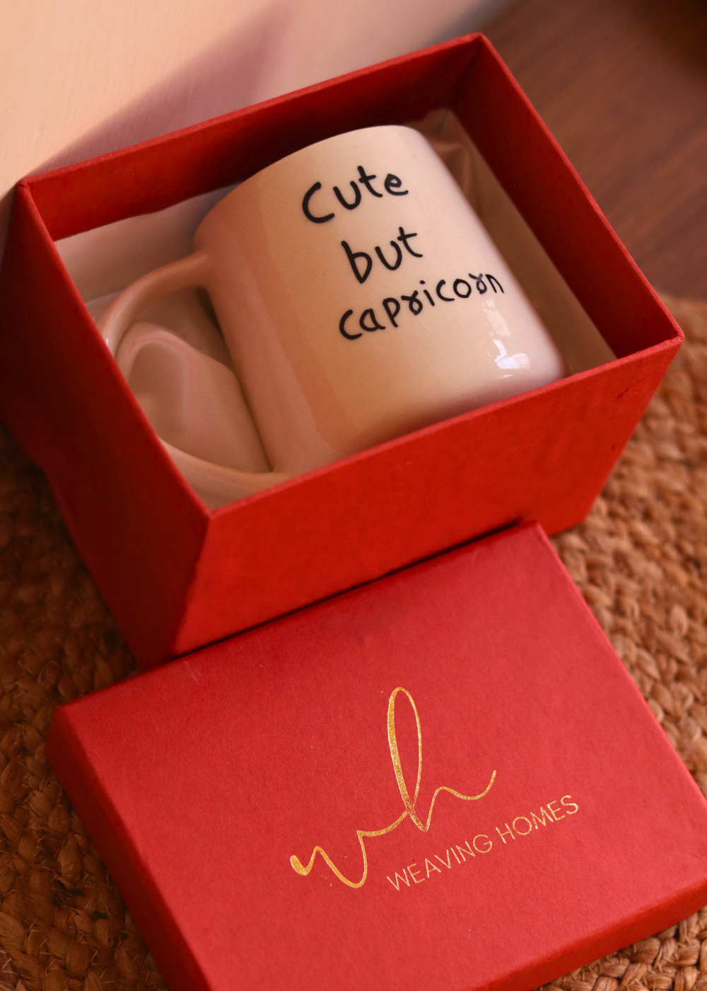 handmade cute but capricorn mug