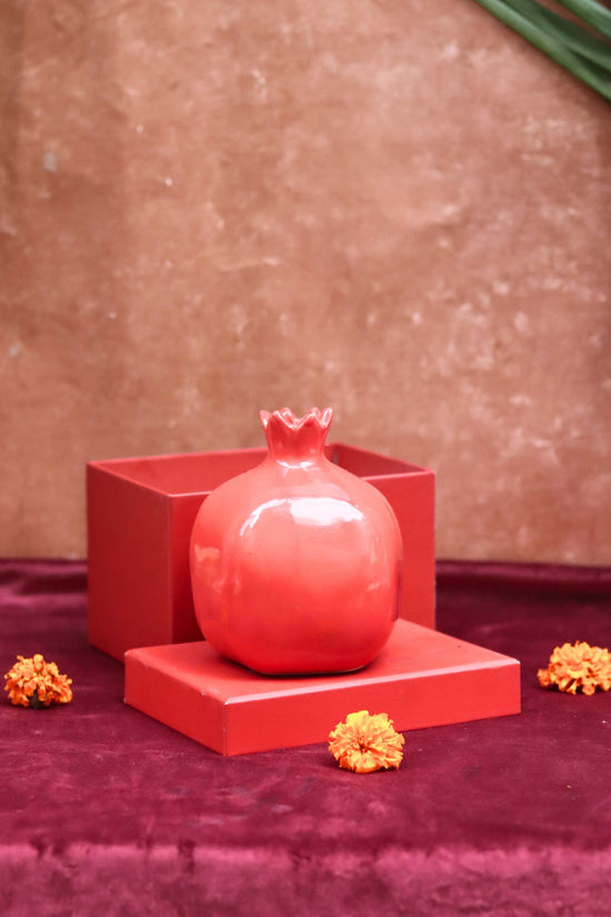 Red Anar vase Gift Box handmade in India