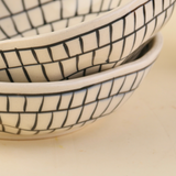 Handmade ceramic zebra bowls