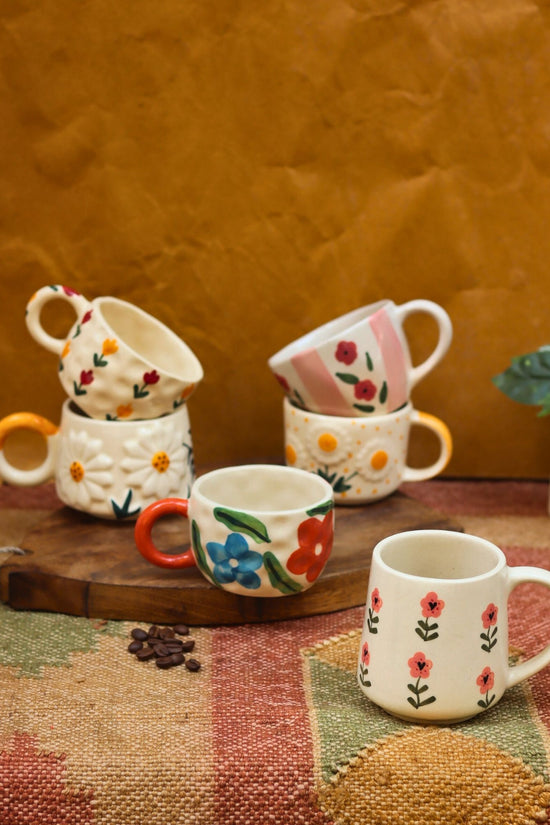 handmade Set of 6 Modern Ceramic Mugs combo (for the price of 5)