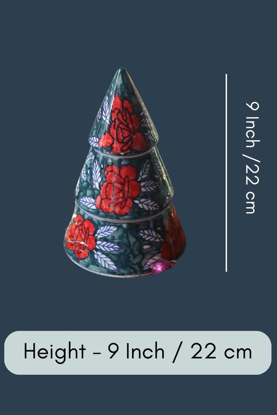 Green Floral Christmas Tree
