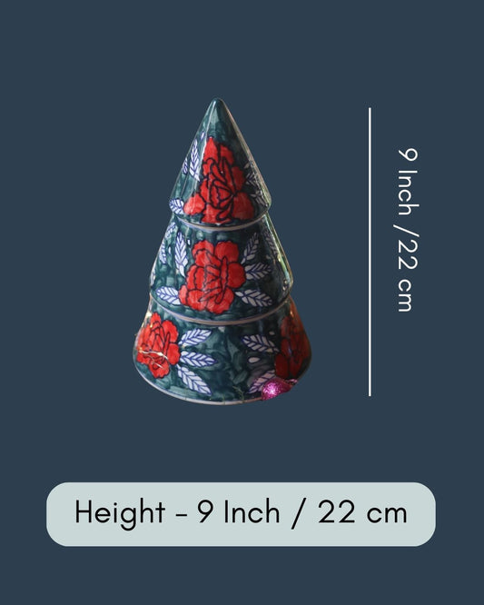 Green Floral Christmas Tree