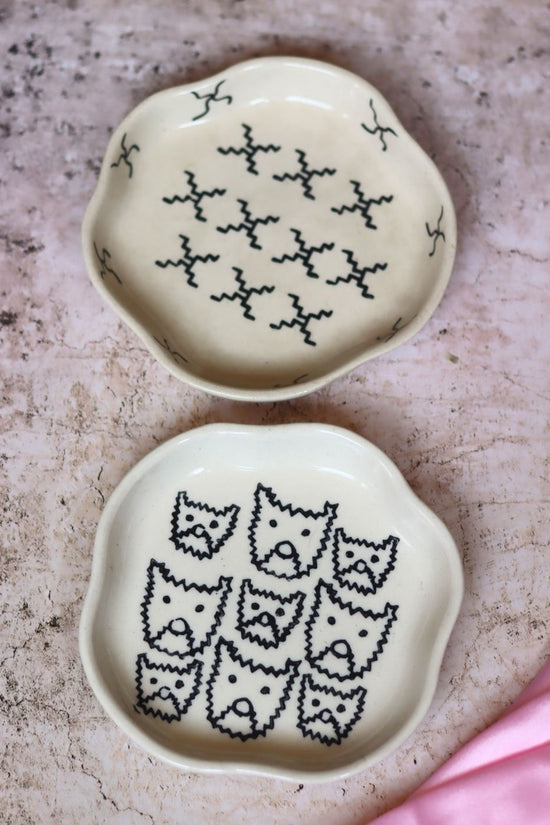 Handmade Crosses & Cats Handmade Dessert Plate