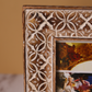 Rustic White Floral Wooden Frame