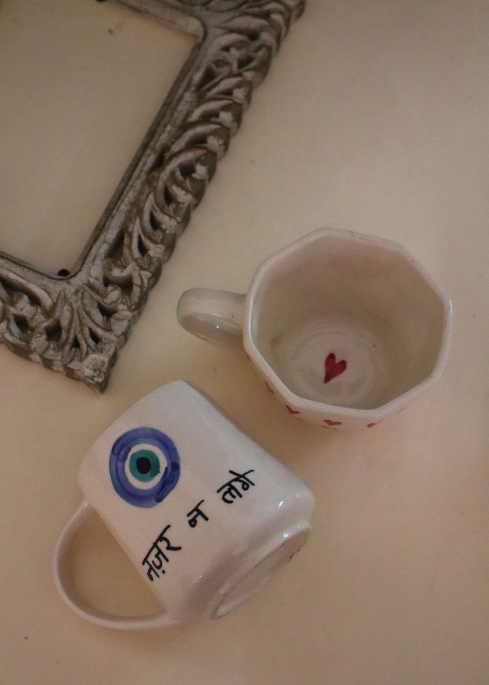 heart & nazar mug made by ceramic