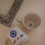 heart & nazar mug made by ceramic