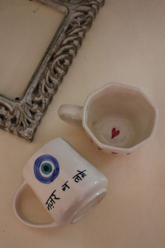 heart & nazar mug made by ceramic