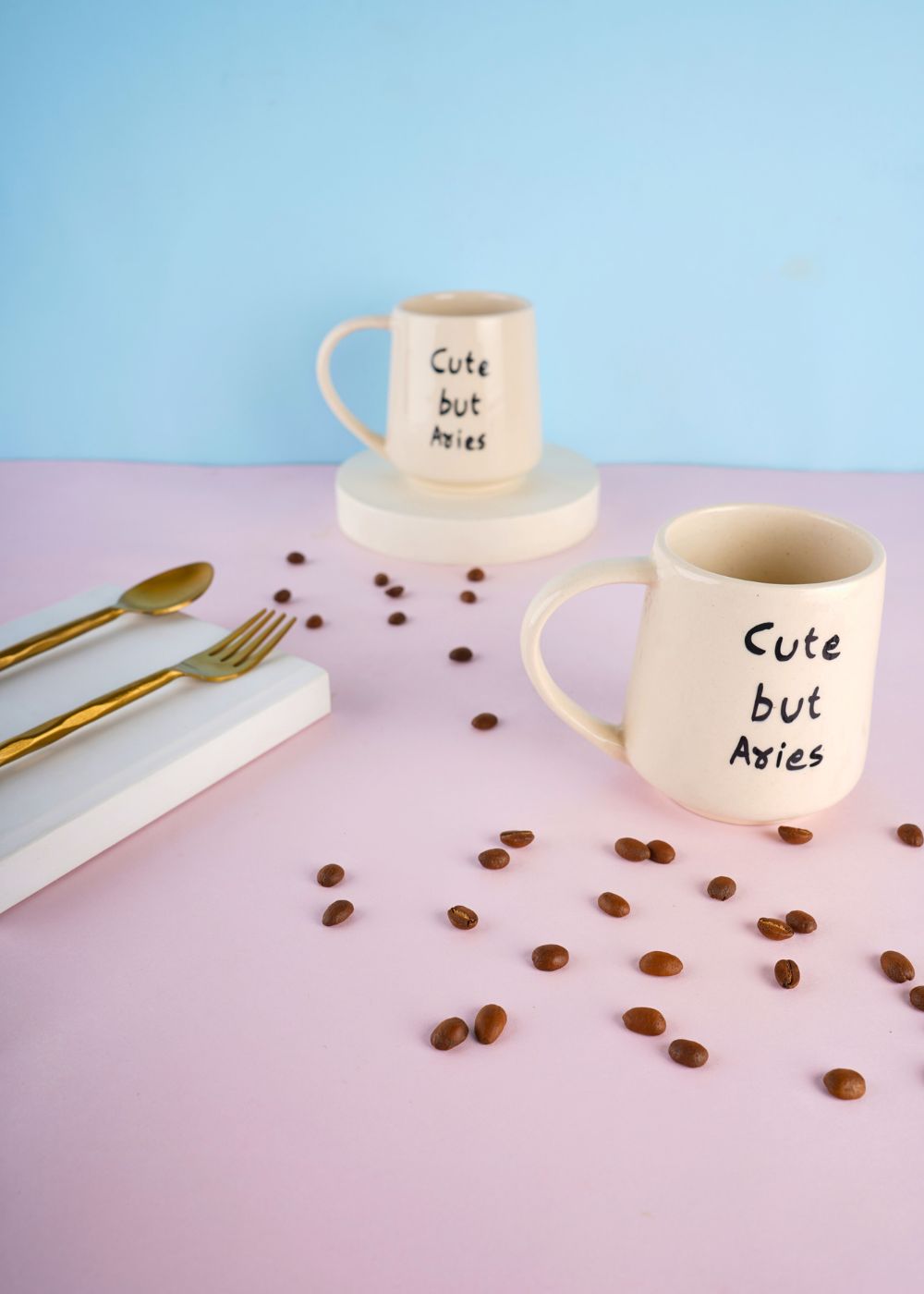 cute but aries mug made by ceramic 