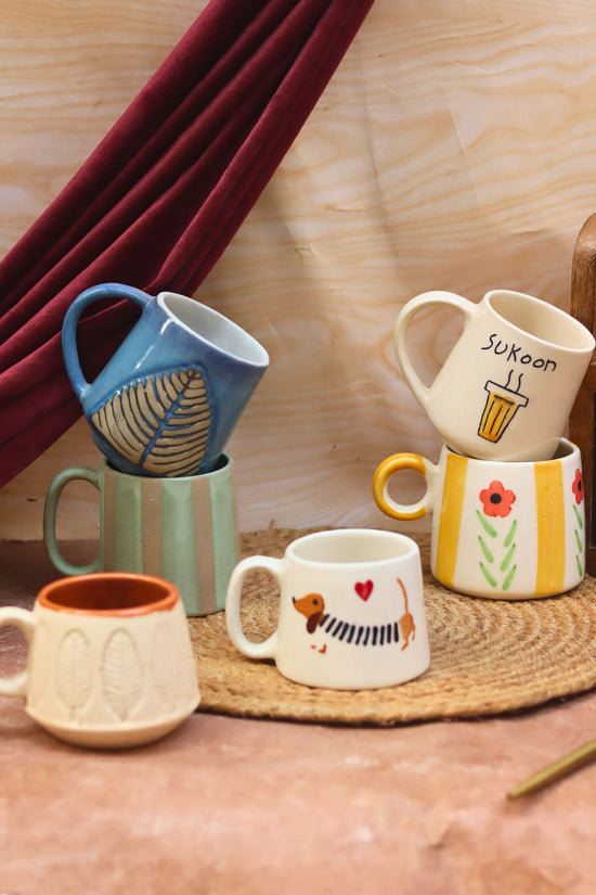 Handmade Set of 6 Artisan Delight Mugs (for the Price of 5) 
